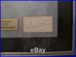 Vincent Price signed sketch self-profile + autograph Wood Framed Walt Disney