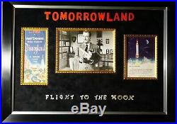 Vintage 1955 Disneyland Brochure Walt Disney Photo Tomorrowland Pamplet Framed