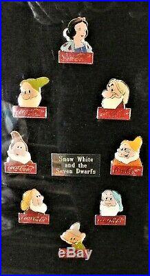 Vintage 1986 Coca-Cola Salutes Walt Disney World 15 Birthday 60 Pin Framed Set