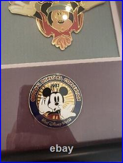 Vintage 1997 Official Disneyana Convention Villains Framed Pin Set Walt Disney