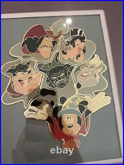 Vintage 1997 Official Disneyana Convention Villains Framed Pin Set Walt Disney