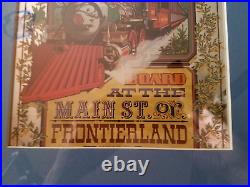 Vintage Disney Walt Disney World Railroad 1979 Mirror Poster Style Framed