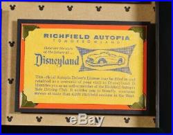 Vintage Disneyland Ticket Autopia Ride Coupon Framed Original Walt Disney Rare