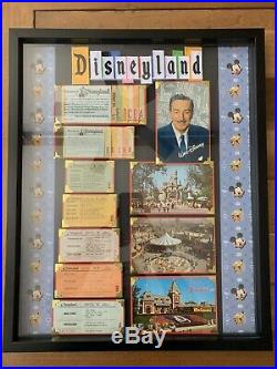 Vintage Disneyland Ticket Book Postcard Original Walt Disney Frames Mickey Mouse