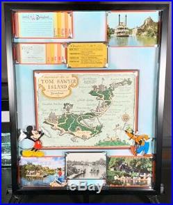 Vintage Disneyland Tom Sawyer Framed Original Ticket Coupon Walt Disney Rare
