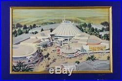 Vintage Disneyland Walt Disney Tomorrowland Pin Set 1967-1989 Framed 1955 1960s