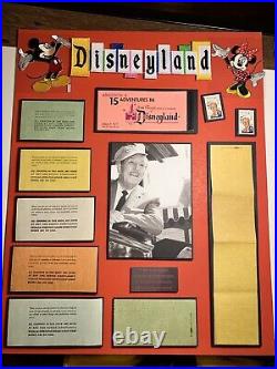 Vintage Disneyland Walt Disney ticket book shadow box frame Train Tickets
