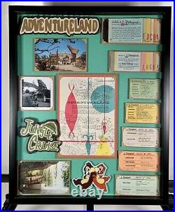 Vintage Disneyland frame Adventureland Walt disney jungle cruise ticket book