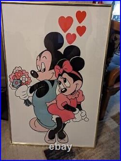 Vintage Framed Mickey & Minnie Mouse Wall Art