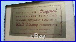 Vintage Original 1967 Walt Disney Animation Cel Jungle Book Framed Baloo withCOA