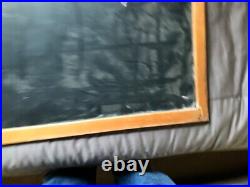 Vintage Walt Disney Chalk Board Mickey Mouse Ludwig Von Drake Wood Frame