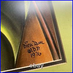 Vintage Walt Disney Dick Ruhl CHERNABOG Original Illustration 1976 Art Framed