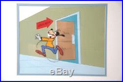 Vintage Walt Disney Goofy Animation Art Cel Framed