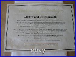 Vintage Walt Disney Mickey Mouse & the Beanstalk Serigraph Cell Framed COA 1994