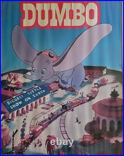 Vintage Walt Disney Poster 1941 Dumbo Biggest Little Show On Earth Framed