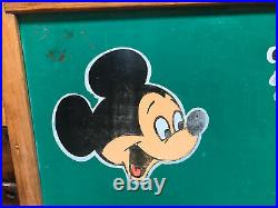 Vintage Walt Disney Prod. Mickey Mouse & Friends Wood Framed Chalkboard -2 Sided