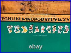 Vintage Walt Disney Prod. Mickey Mouse & Friends Wood Framed Chalkboard -2 Sided