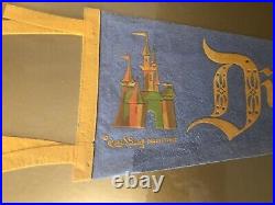 Vintage Walt Disney World Pennant Framed Souvenir Banner Walt Disney Productions