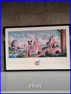 Vintage Walt Disney and Mickey Mouse in Heaven Framed Print/Poster