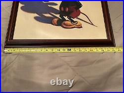 Vintage Wayne Thiebaud (Autographed) Mickey Mouse Framed Hadley House