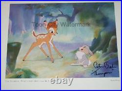 Voice Thumper Hand? Signed Bambi 1942 Walt Disney NEW 11x14 print Framed