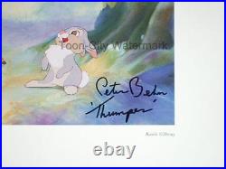 Voice Thumper Hand? Signed Bambi 1942 Walt Disney NEW 11x14 print Framed