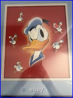 WALT DISNEY DONALD DUCK 70TH ANNIVERSARY FRAMED PIN SET LE/1000 WITH COA Vintage