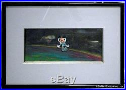 WALT DISNEY Framed MICKEY MOUSE in Space Hand Painted Cel & Background