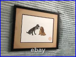 WALT DISNEY LADY AND THE TRAMP FRAMED Limited Ed. Certified SERICEL