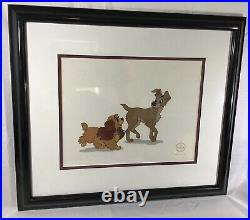 WALT DISNEY LADY AND THE TRAMP LIMITED EDITION FRAMED SERICEL With COA