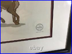WALT DISNEY LADY AND THE TRAMP LIMITED EDITION FRAMED SERICEL With COA
