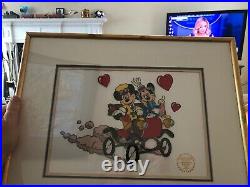 WALT DISNEY LIMITED EDITION SERIGRAPH FRAMED ART Mickey Mouse & Minnie Gift Idea