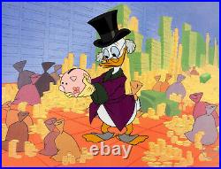 WALT DISNEY Limited Edition SCROOGE MCDUCK Framed Sericel MONEY IN THE BANK 1997