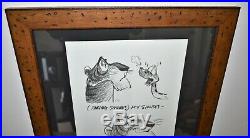 WALT DISNEY OLLIE JOHNSTON TWO HANDWRITTEN NOTES FRAMED With THE JUNGLE BOOK PRINT