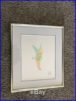 WALT DISNEY Peter Pan Tinkerbell LE 2500 Serigraph SeriCel Cel Cell COA Framed