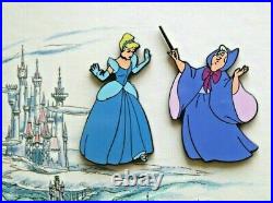WALT DISNEY'S Cinderella's 50th Anniversary Framed Pin Set with COA 2461/2500