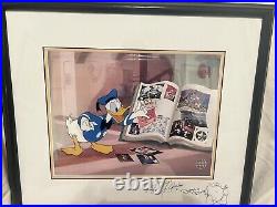 WALT DISNEY'S DONALD DUCK'S MEMORY BOOK SERICEL LE/2500 FRAMED & SIGNED WithCOA