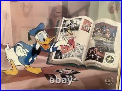 WALT DISNEY'S DONALD DUCK'S MEMORY BOOK SERICEL LE/2500 FRAMED & SIGNED WithCOA