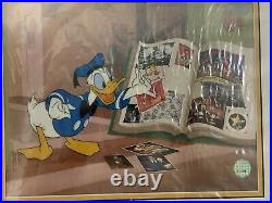 WALT DISNEY'S DONALD DUCK'S MEMORY BOOK SERICEL LE/2500 FRAMED and SIGNED -NEW