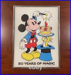 WALT DISNEY'S Mickey Mouse 50 Years of Magic Collectors Edition Framed Print