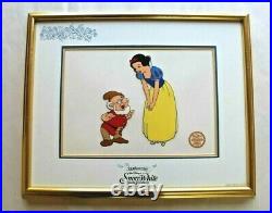 WALT DISNEY Snow White and Doc 50th Anniversary Framed Serigraph Cel Ltd. Ed