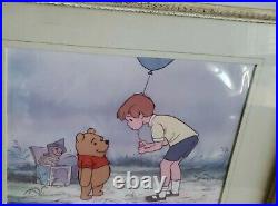 WDCC Pooh from Walt Disney's Winnie the Pooh matted frame w Certificate OA 15