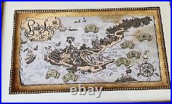 WDI Disney PIRATE'S LAIR Tom Sawyer Island MAP Framed DISNEY PIN SET LE 100
