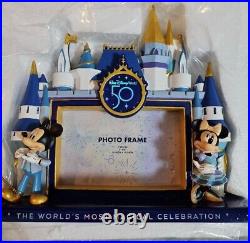 WDW 50th Anniversary Celebration Photo Frame Mickey & Minnie Frame Walt Disney
