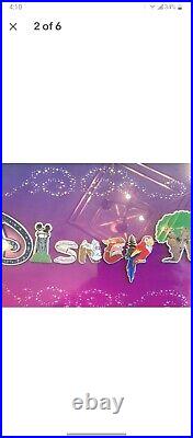WDW Walt Disney World Resort Attraction Letters Limited Release Framed Pin Set