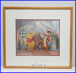 WINNIE THE POOH original production cel 4 layers (4 cels!) framed and matted COA