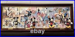 Walt Disney 100 Years Bradford Exchange Mickey Mouse 4 Plate Wood Framed Set