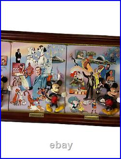 Walt Disney 100 year Anniversary Limited Plate's Set Of 4 Bradford FRAMED