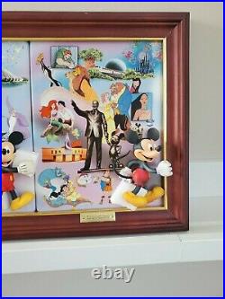 Walt Disney 100th Anniversary Set of 4 Collector Plates Frame Bradford Exchange