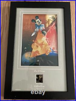 Walt Disney 100th Year Limited Edition Framed Pin Set NEW Original Box. #793 of
